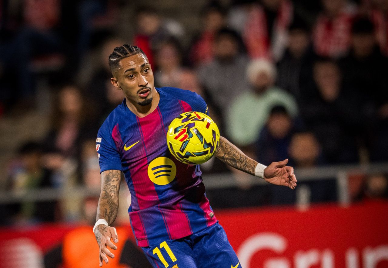 Raphinha vs Girona - photo credit: Barcelona media