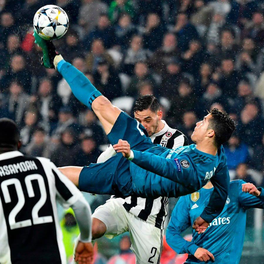 Cristiano Ronaldo's bicycle kick vs Juventus. (photo credit: Facebook media)