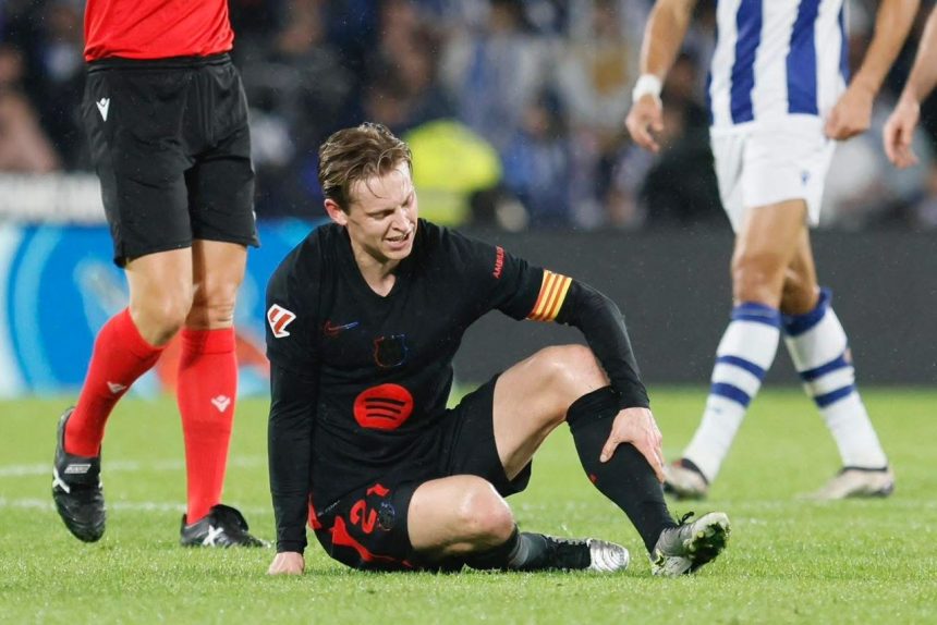 Frenkie de Jong Faces 4–5 Weeks Out With Suspected Muscle Tear - Photo credit: Barcelona media