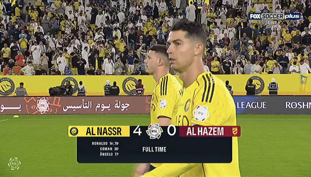 Al-Nassr win Al-Hazem 4-0 in the saudi pro League - Photo Credit : All About SPL, X