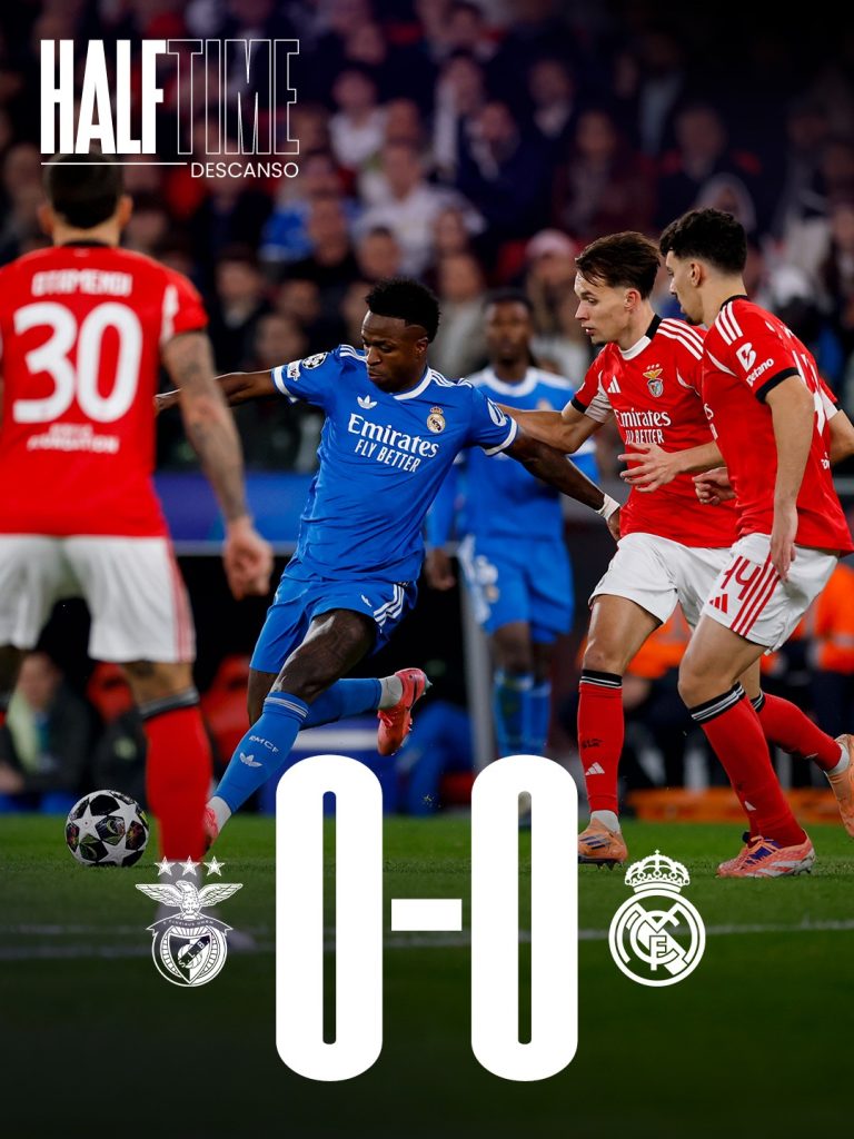 Benfica 0-0 RealMadrid - Photo Credit : Real Madrid, X