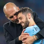 Bernardo Silva and Guardiola - Photo Credit : Football365