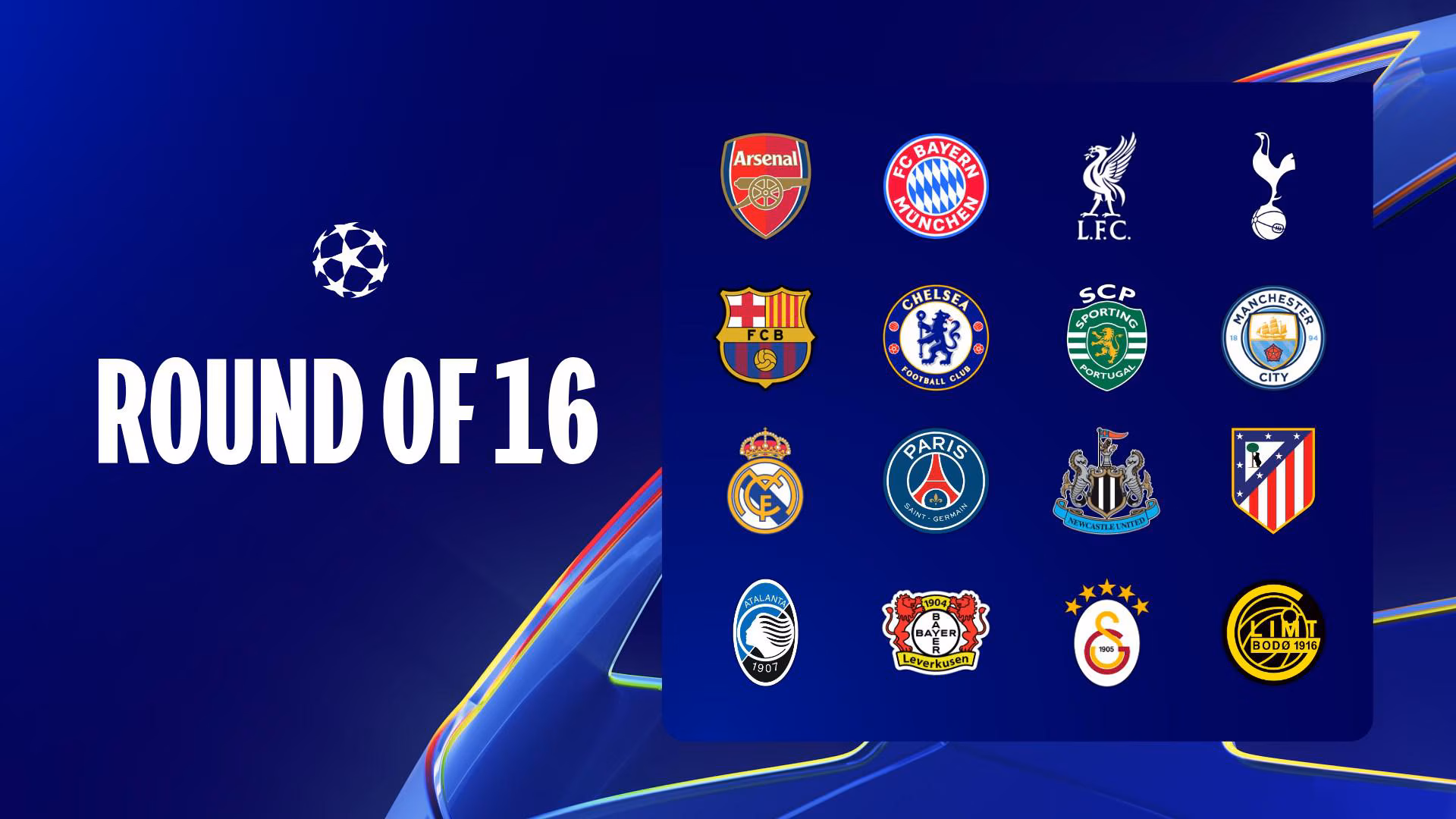 Champions League 25:26 round of 16 draw - Photo Credit : UEFA