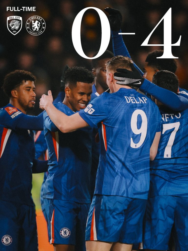 Chelsea Deliver Valentine’s Gift with 4–0 Thrashing of Hull City - Photo Credit : Chelsea, X