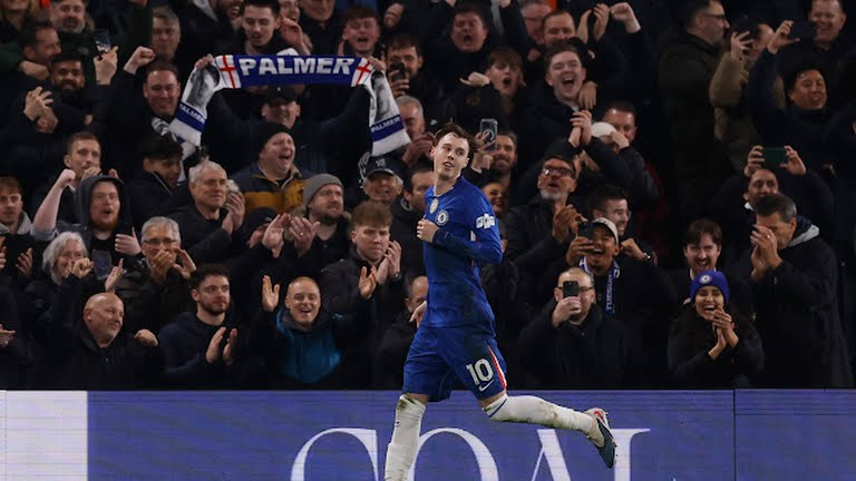 Chelsea's Cole Palmer celebrates scoring their second goal - Photo Credit : Reuters