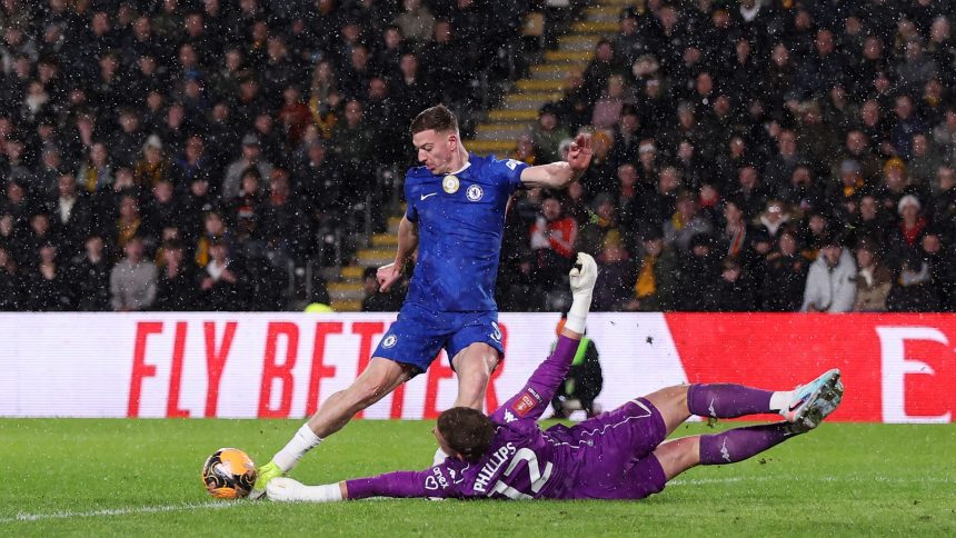 Delap Silences against Hull city in chelsea 4-0 win - Photo Credit : TNTsports