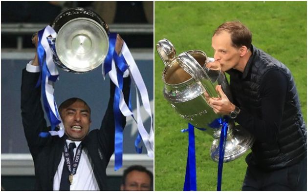 Di Matteo vs Tuchel Lifting the UEFA champions league - Photo Credit : Caughtoffside