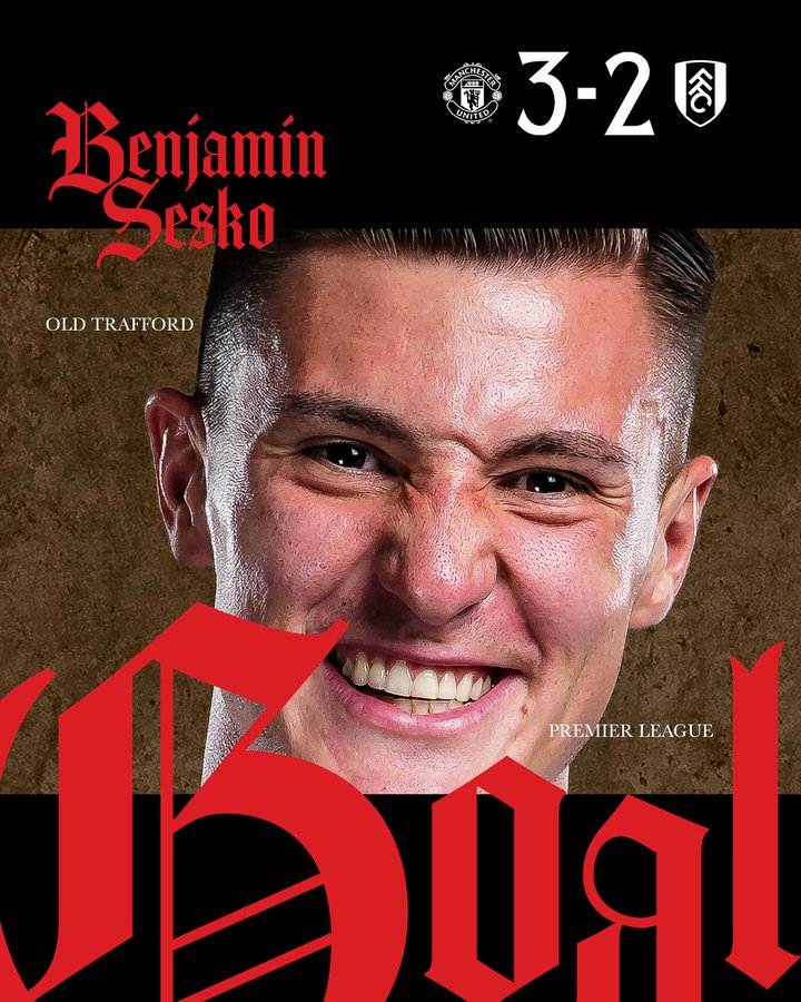 Manchester united celebrating their win.(photo credit; manchester united via x)