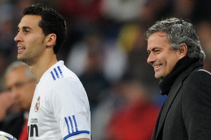 José Mourinho and Álvaro Arbeloa. (photo credit: fabrizio romano via x)