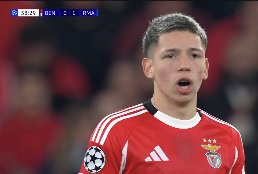 Gianluca Prestianni- Photo credit: The Touchline via X