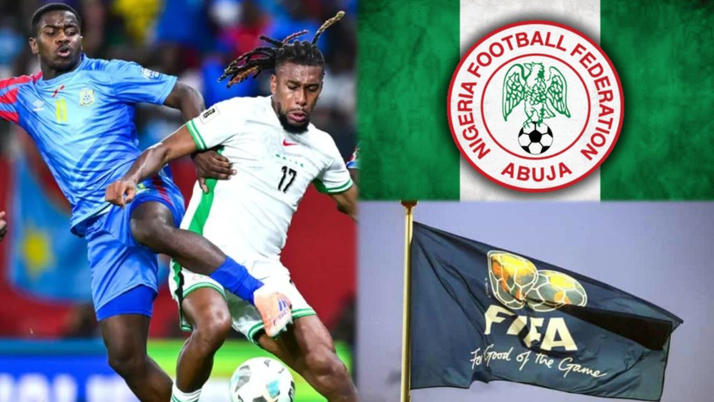Nigeria vs Congo with NFF and FIFA Logo - Photo Credit : Gistreel