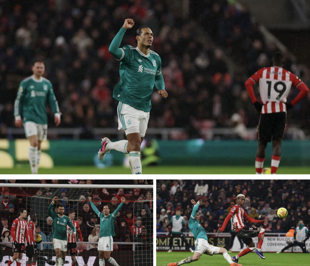 Own goal! Virgil Van Dijk scores in his own net to make it 0-1. - Photo Credit : Reuters
