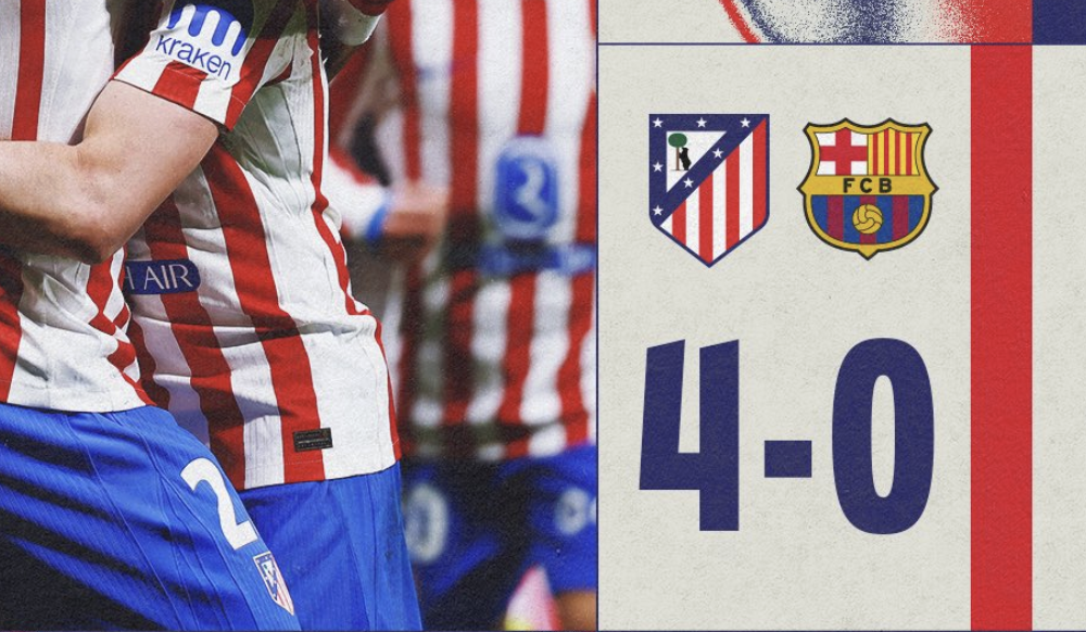 Atlético Madrid Shock Barcelona 4–0 as Lookman Steals the Show - Photo Credit : Atlético de Madrid, X