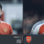 Bruno Fernandes of Manchester United F.C. and Martin Ødegaard of Arsenal F.C - Photo Credit : Softfootball Media