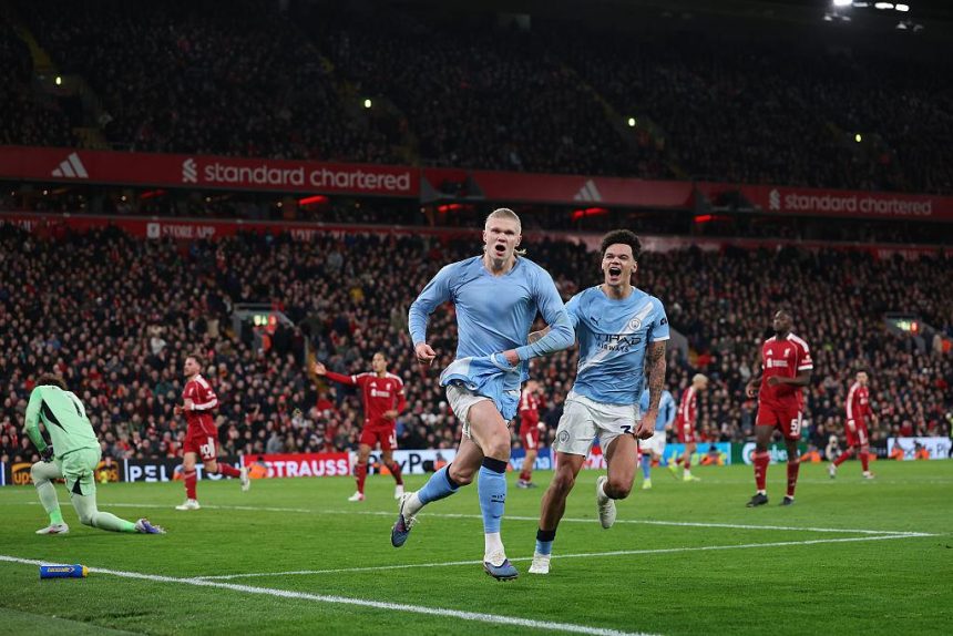 Erling haaland. (photo credit: [premier league media)