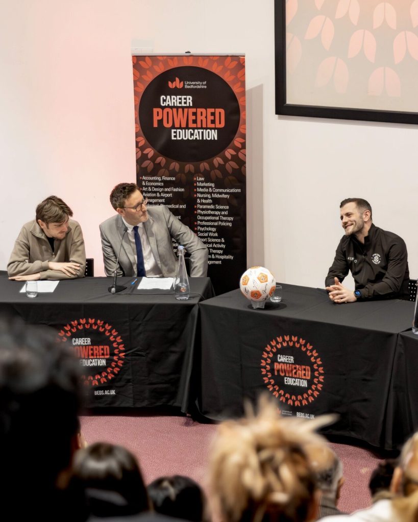 University of Bedfordshire Hosts Jack Wilshere for ‘Powered by Experience’ Lecture Series - Photo Credit : Bedford University, Linkedin