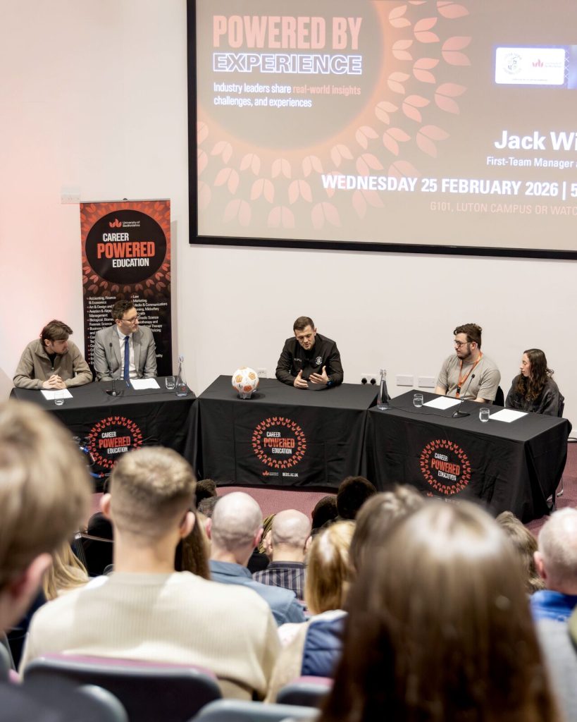 University of Bedfordshire Hosts Jack Wilshere for ‘Powered by Experience’ Lecture Series - Photo Credit : Bedford University, Linkedin
