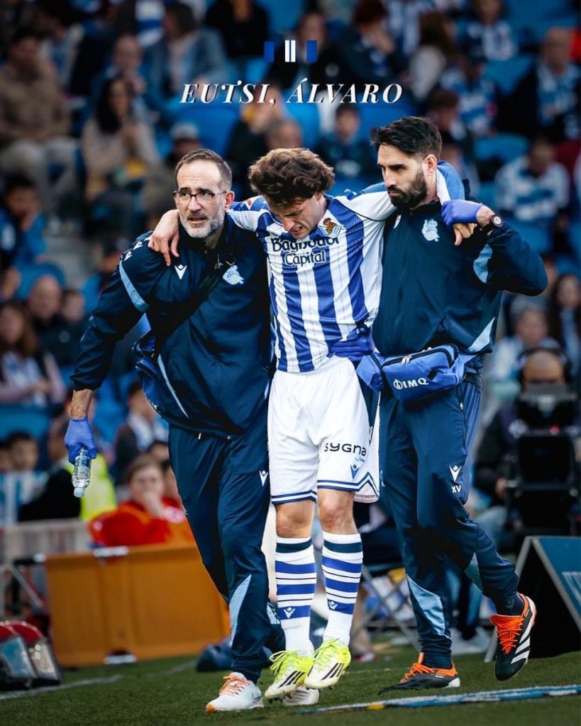 Álvaro Odriozola medical update: Photo credit - Real sociedad via X