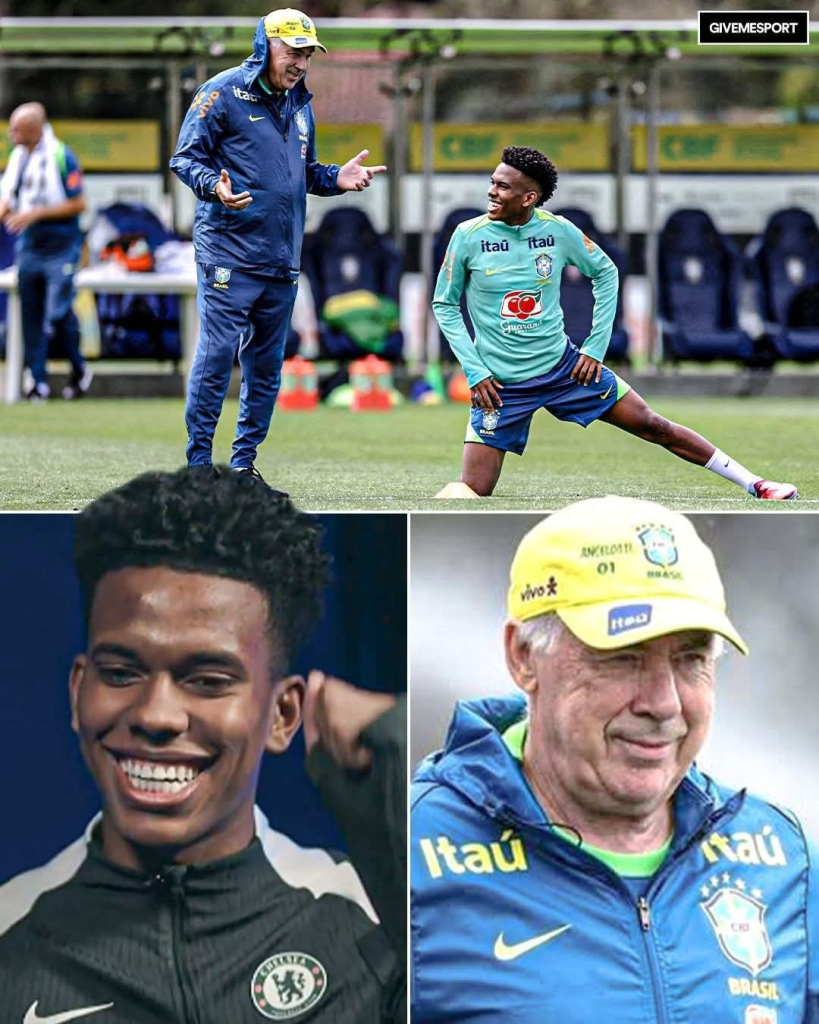 Estevao, Ancelotti photo credit: Gary Ai-Smith- Facebook


