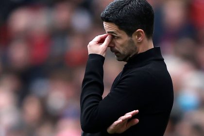 Mikel Arteta unhappy - Photo Credit - Skysports
