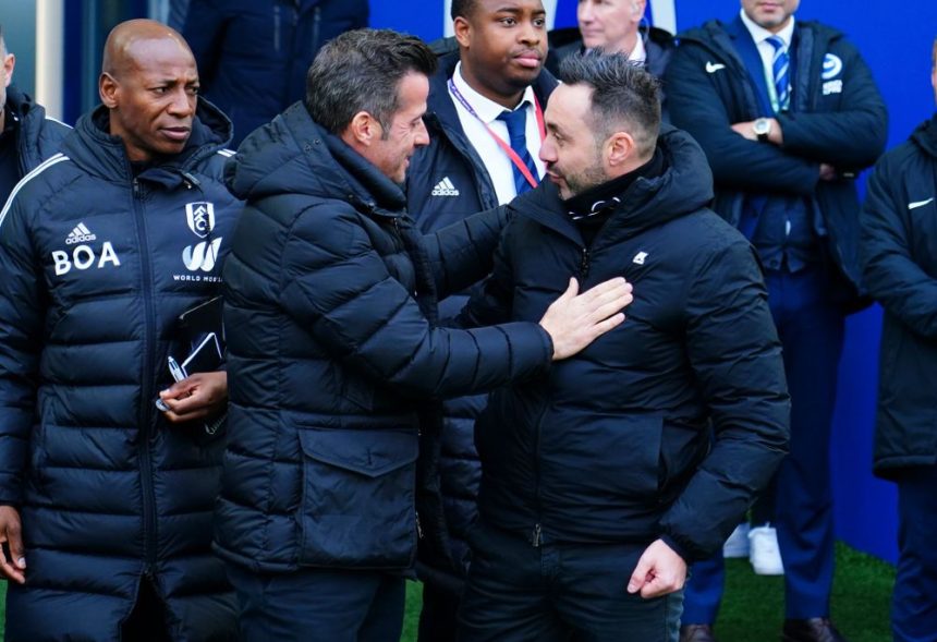Roberto De Zerbi and Marco Silva- Photo credit: fulham media