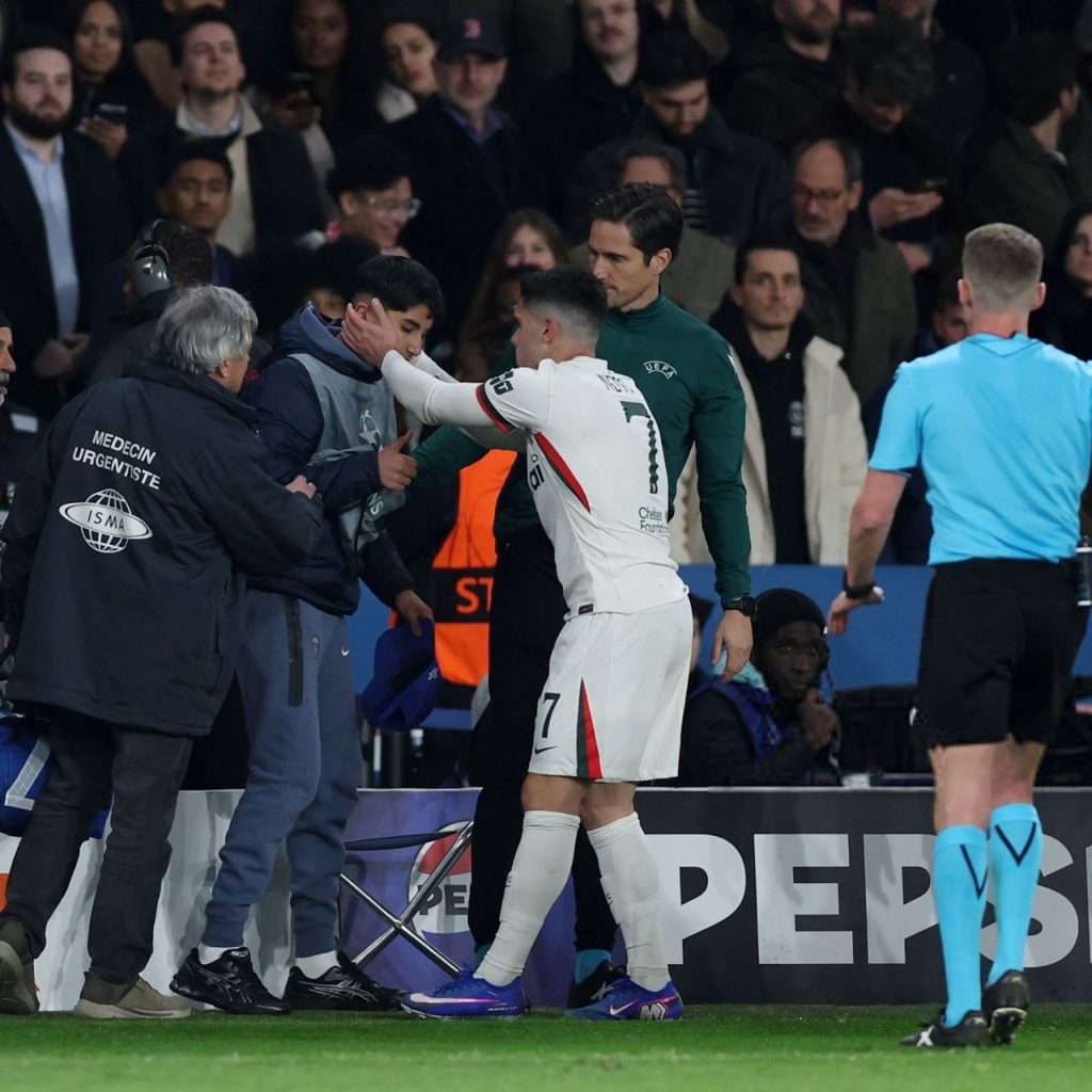 Pedro Neto apologizes to the ball boy (photo credit: X images)