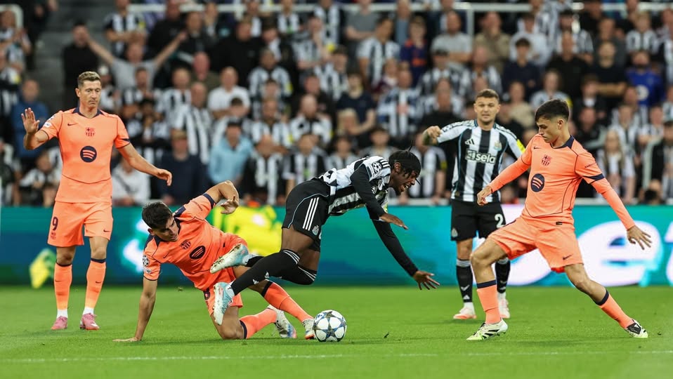 Barcelona 1-1 newcastle united. (photo credit: barcelona via x)