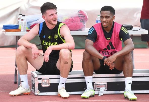 Declan Rice and Jurriën Timber- Photo credit: Facebook