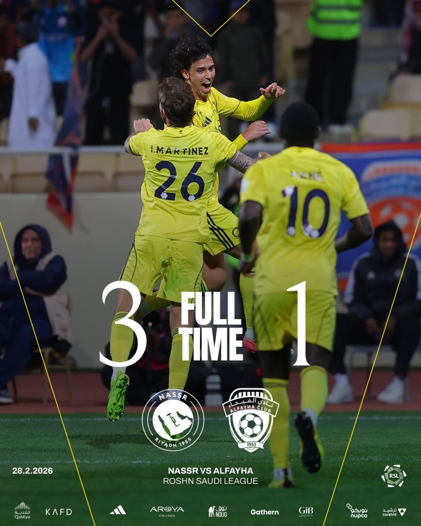 Al Nassr Defeat Al Feiha 3-1 Despite Ronaldo’s Missed Penalty - Photo Credit : AlNassr FC, X