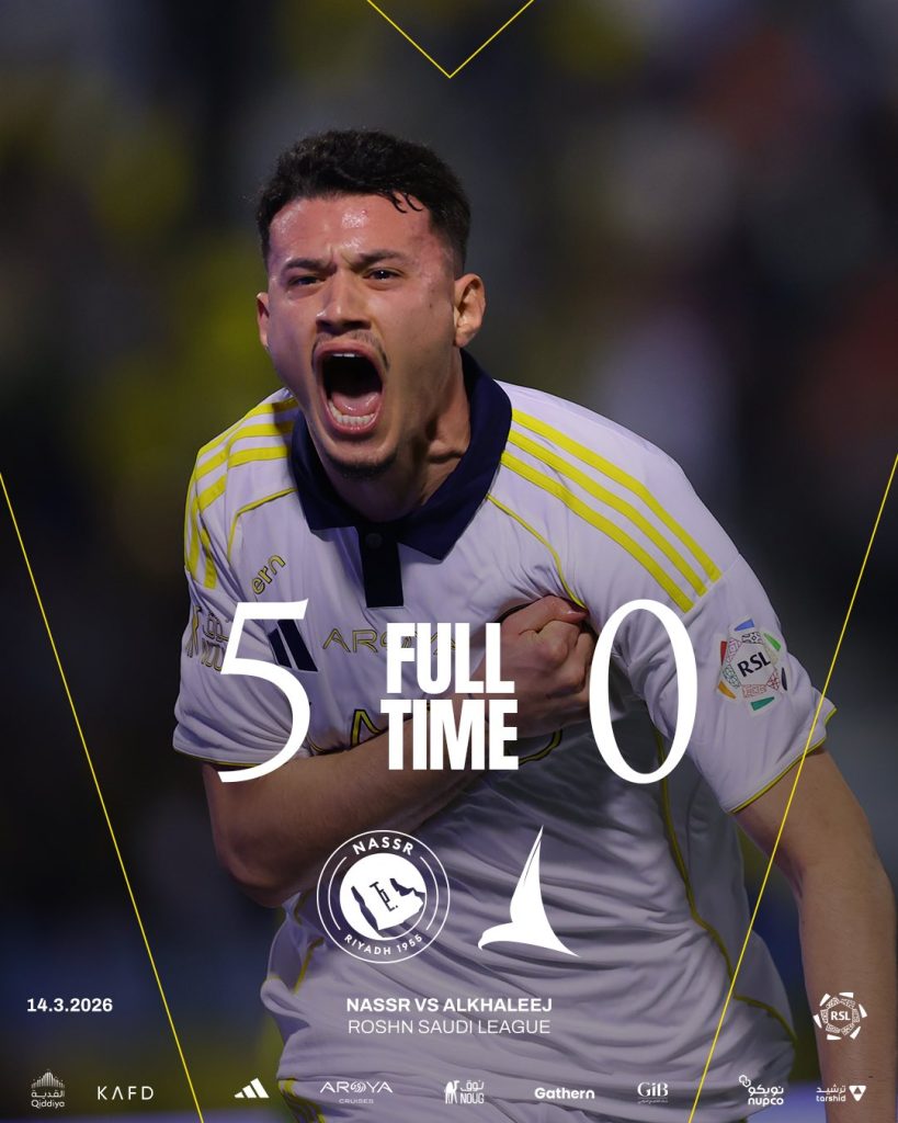 Al-Nassr Thump Al-Khaleej 5-0 Without Ronaldo, Maintain Lead in Saudi Pro League - Photo Credit Al-Nassr, X