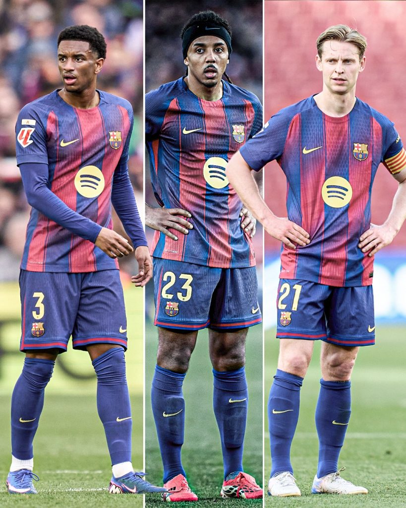 Alejandro Balde, Jules Koundé and Frenkie de Jong - Photo Credit : ESPN