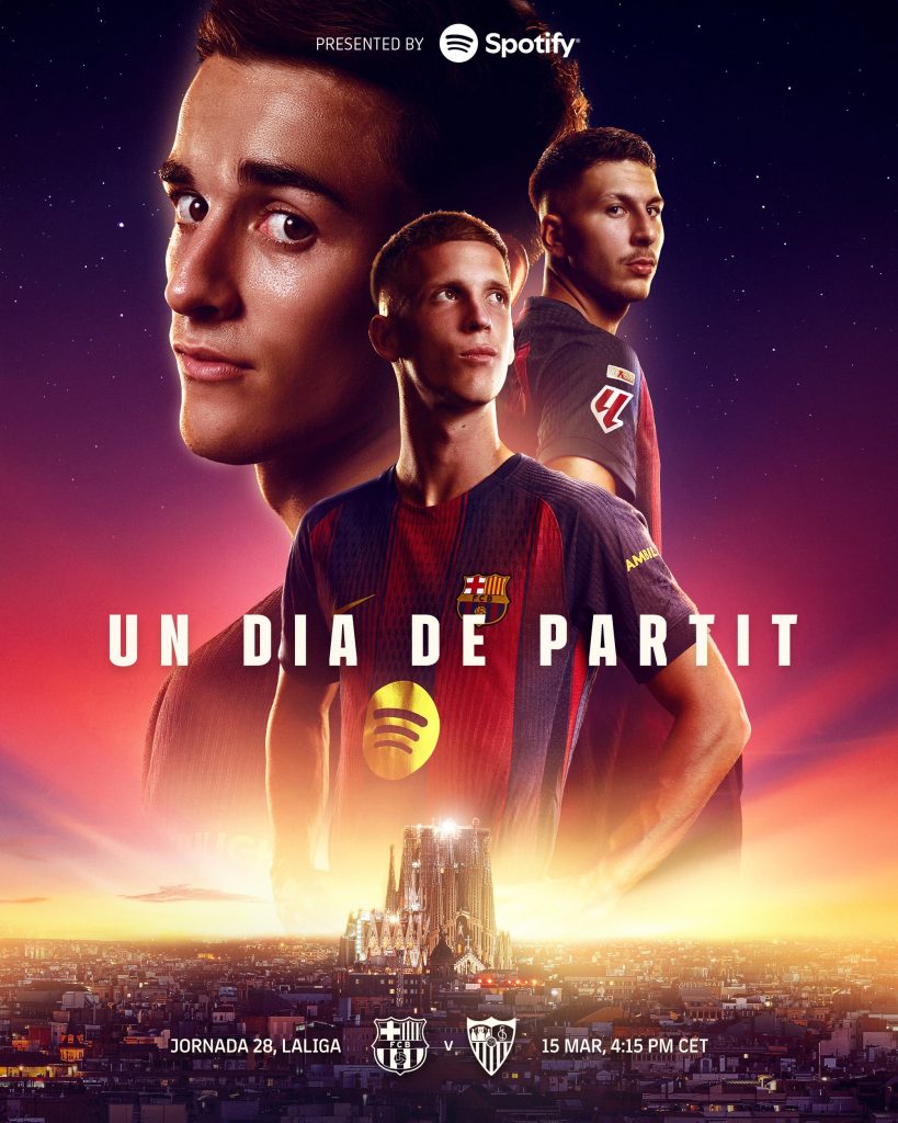 Barcelona face Sevilla on Sunday 15 March 2026 - Photo Credit : Barcelona, X