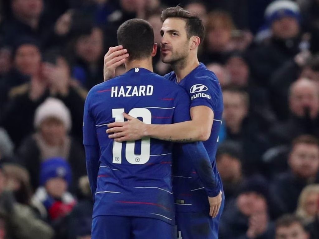 Cesc Fàbregas and Eden Hazard playing at chelsea - Photo Credit : The Independent