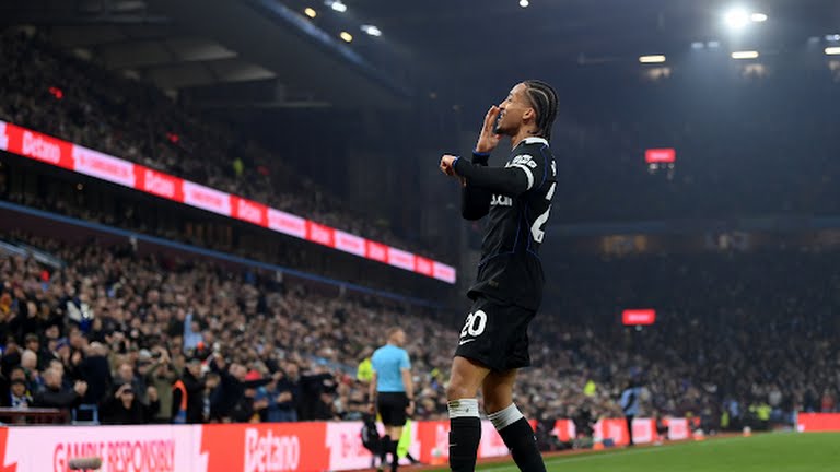 Chelsea's Joao Pedro celebrates scoring their fourth goal to complete a hat-trick - Photo Credit : Reuters