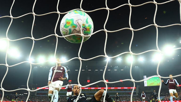 Chelsea's Joao Pedro scores their first goal in chelsea 4-1 over Aston villa - Photo Credit : Reuters