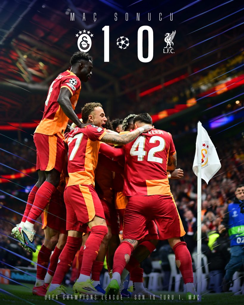 Galatasaray Shock Liverpool 1–0 - Photo Credit : Galatasaray, X