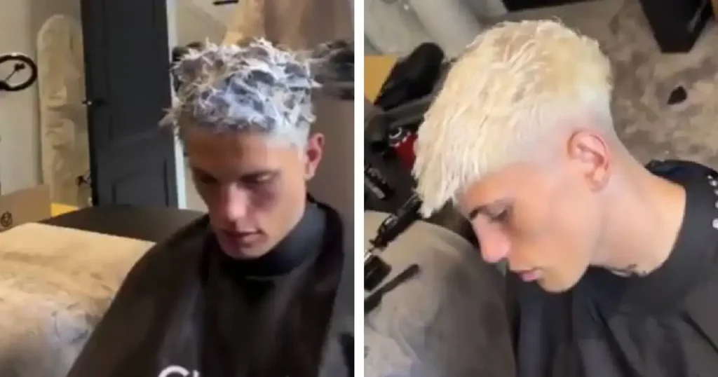 Alejandro Garnacho dye's his hair - Photo Credit : Tribuna