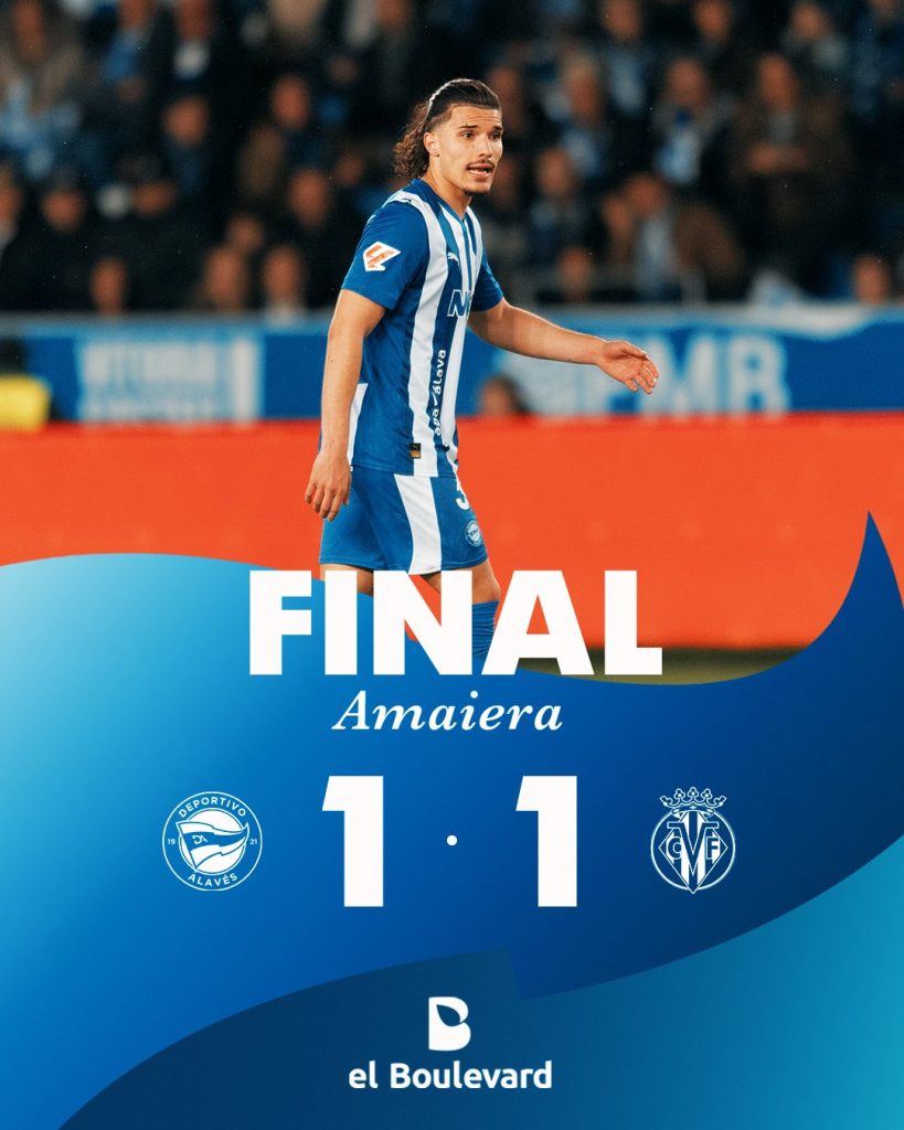 Deportivo alave 1-1 villarreal. (photo credit: deportivo alaves via x )