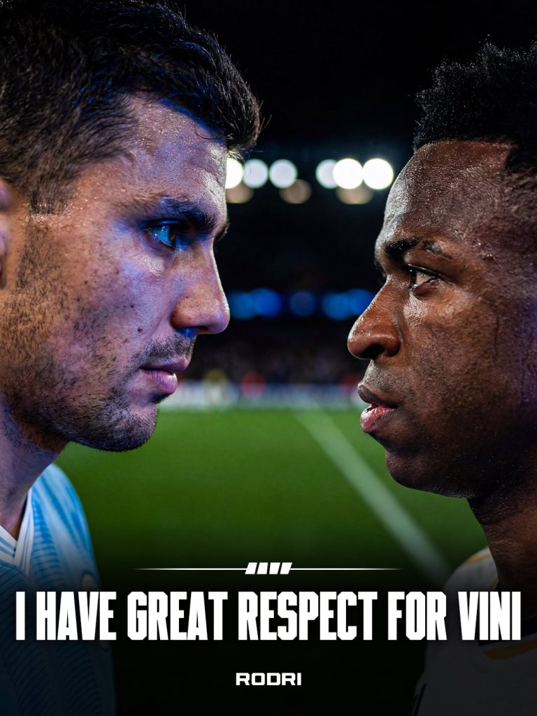  Rodri dismisses any rivalry with  Vinícius Júnior- Photo credit: Fabrizio Romano via X