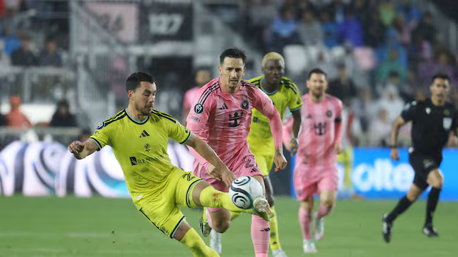 Inter Miami & Nashville SC players in action during their 1-1 draw in the Concacaf Champions Cup - Photo Credit : AS USA, Diario AS
