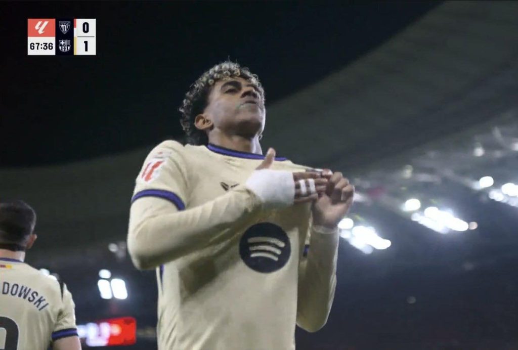 Lamine Yamal Fires Barcelona to 1–0 lead Over Athletic Club in La Liga - Photo Credit : Beyond the Match, Facebook