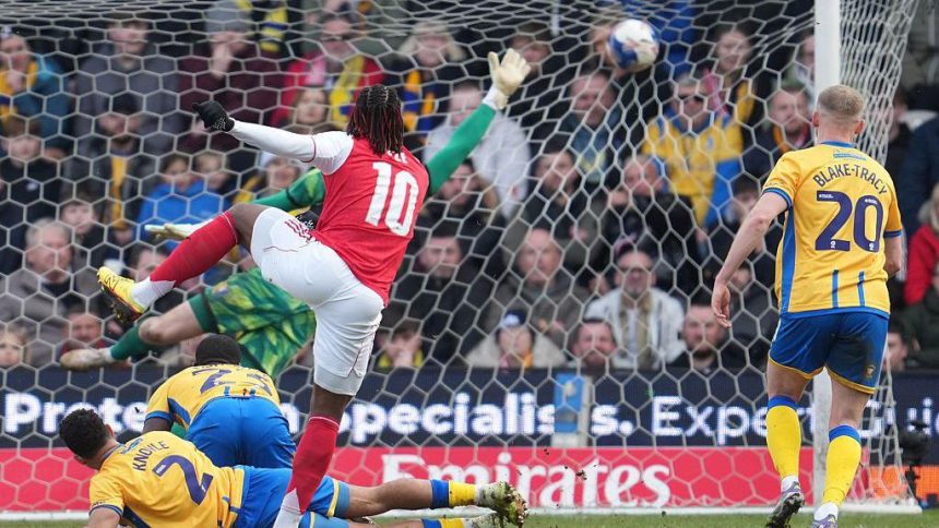 Mansfield Town 1-2 Arsenal- Eberechi Eze scores winner as Arsenal avoid scare at Mansfield Town - Photo Credit : BBC