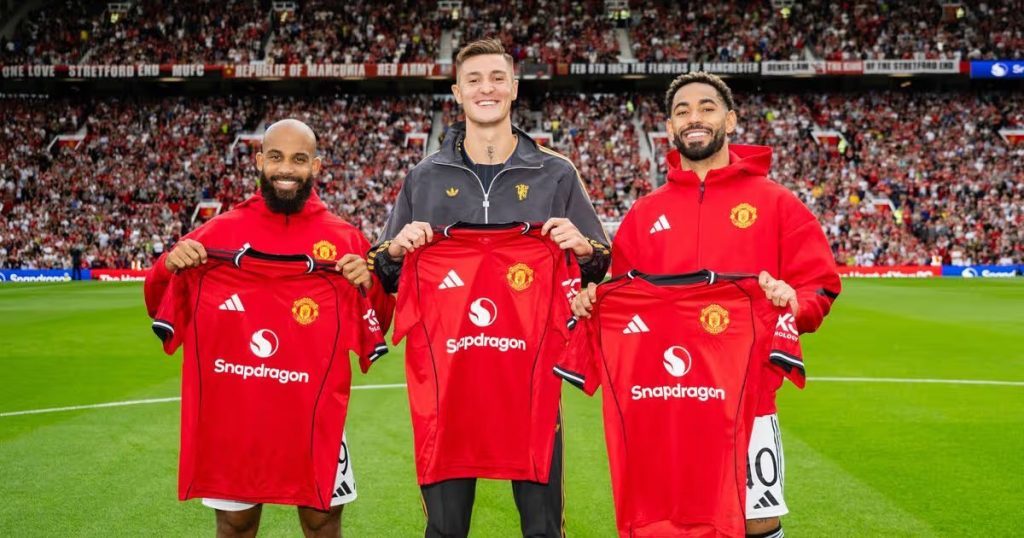 Matheus Cunha, Bryan Mbeumo, and Benjamin Šeško - Photo Credit : Manchester United Forever, X