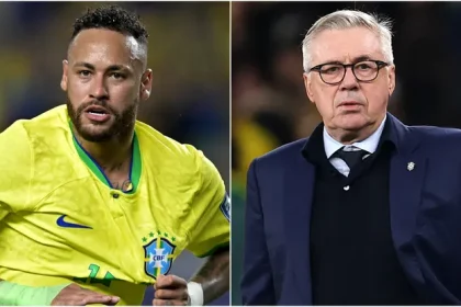 Neymar and Ancelotti - Photo Credit : Worldsoccertalk