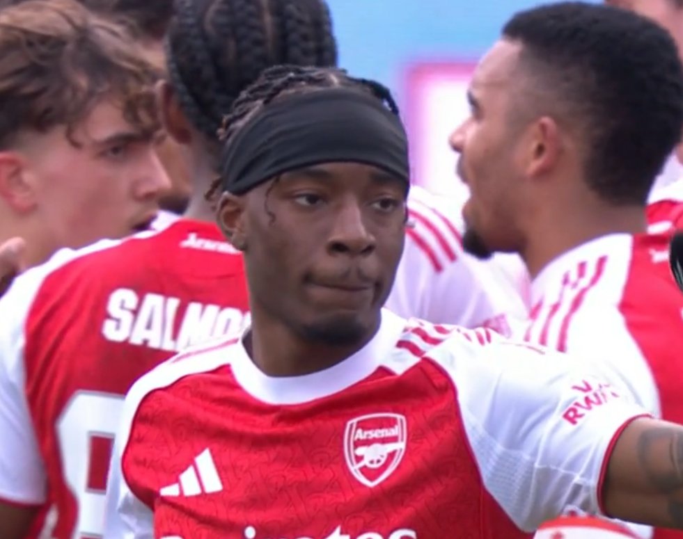 Noni Madueke Celebrates after scoring against Mansfield - Photo Credit : Touchline, X