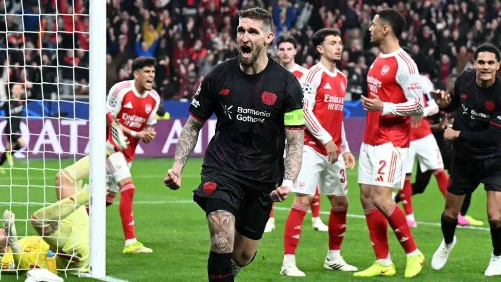 Robert Andrich scoring in Arsenal 1-1 draw with Bayern Leverkusen - Photo Credit : Goal