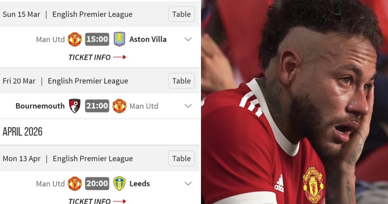 Man Utd will wait 11 days before playing the next game against Aston Villa on March 15, After facing Bournemouth on March 20, Man Utd will wait 24 days before playing the next game against Leeds on April 13 - Photo Credit : Beyond the Match, Facebook
