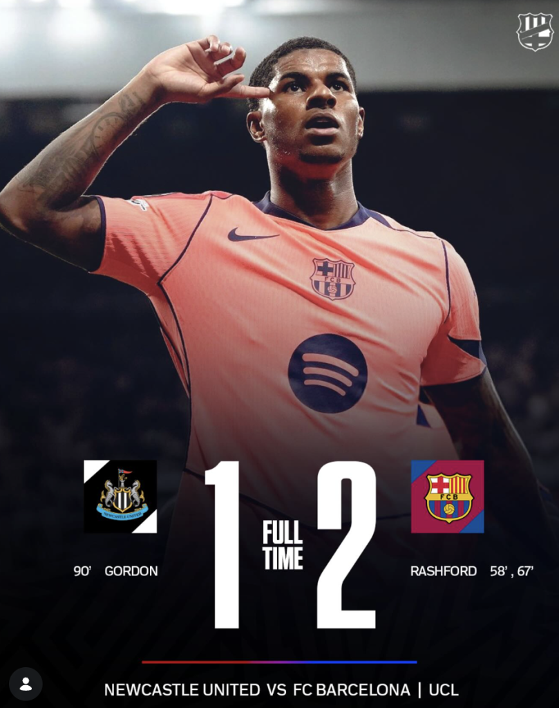 Barcelona wins against Newcastle 2-1 - Photo Credit : Barcelona, X