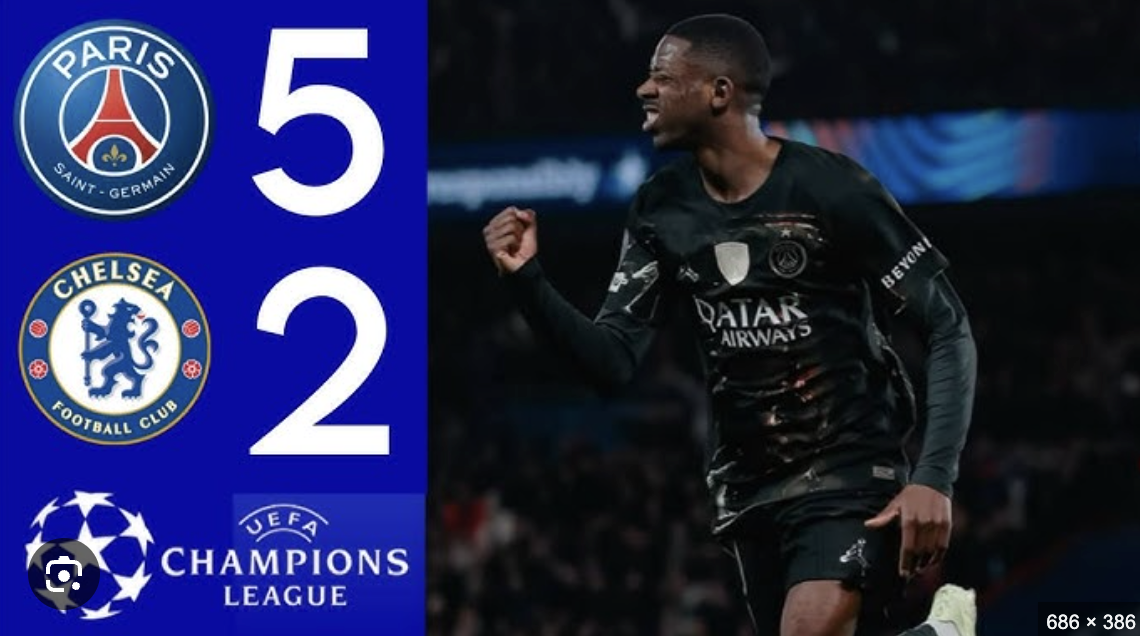 PSG Defeat Chelsea 5–2 as Defensive Errors Cost Blues in Paris - Photo Credit : Softfootball Media