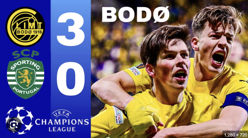 Bodo/Glimt beat Sporting Lisbon 3-0 in champions league 2025/26 round of 16